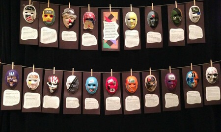 Masks made at the Unmasking Brain Injury Event.